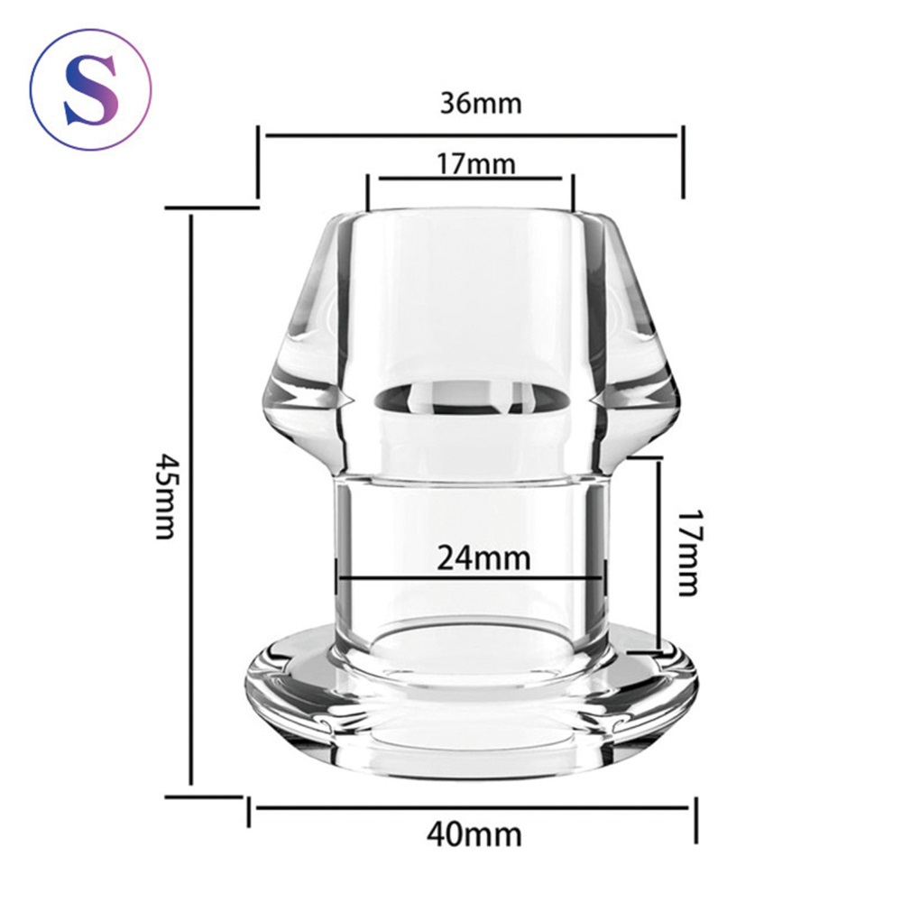 The tip is a round trapezoid with a narrow design, so it is ... SMVIP - Hollow Tunnel Plug S - Clear photo-3