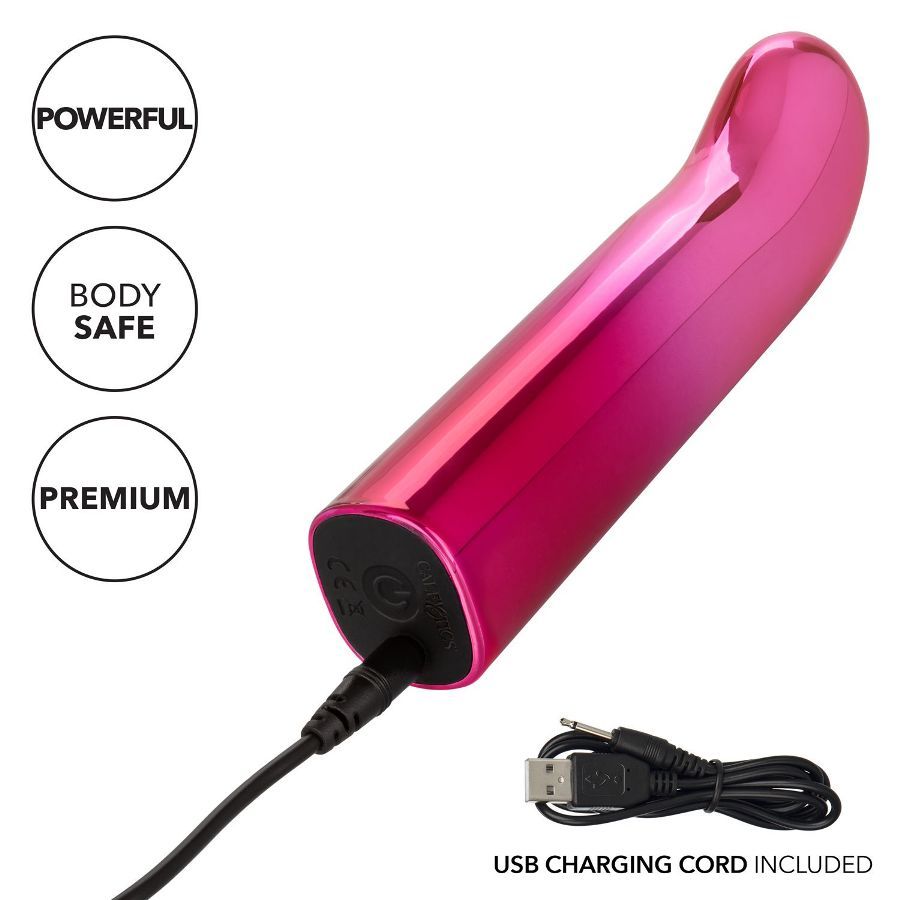 The shining Glam G Vibe bullet is a sleek G-curve vibrator p... CEN - Glam G Vibe - Pink photo-9