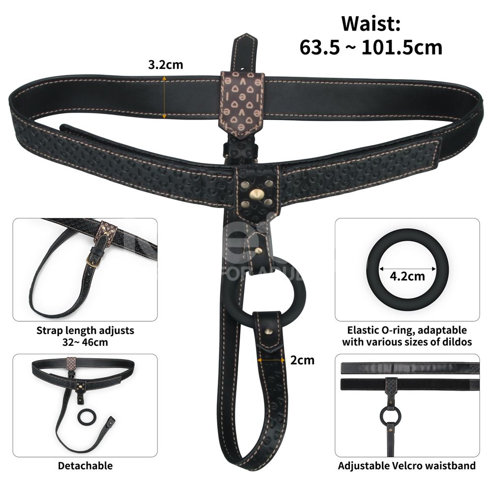 Explore the daring contours of desire with Rebellion Reign S... Lovetoy - Rebellion Reign Strap-On Harness - Black photo-10