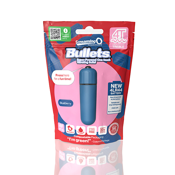 The Screaming O 4T Bullets are the ultimate go anywhere vibe... The Screaming O - 4T Vibro Bullet - Blueberry photo-5