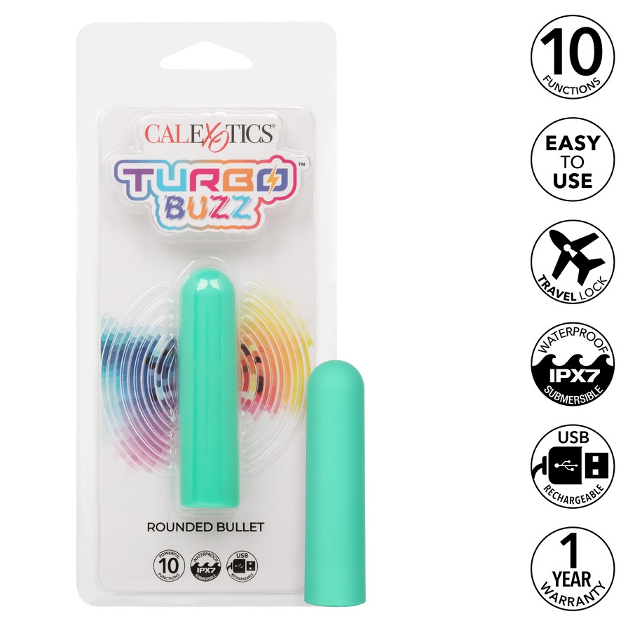 The Turbo Buzz Rounded Bullet is a marvel of compact design ... CEN - Turbo Buzz Rounded Vibro Bullet - Green photo-8