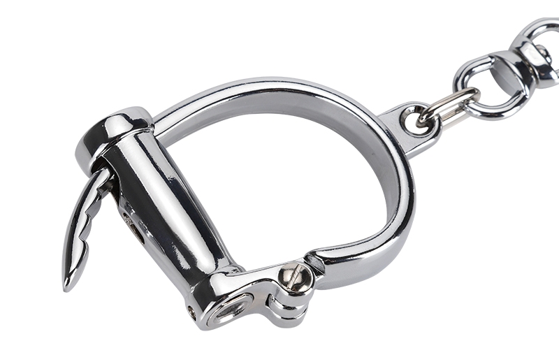 Restraint vintage styleed locked wrist cuffs MT - Old Style Darby Handcuffs - Silver photo-7
