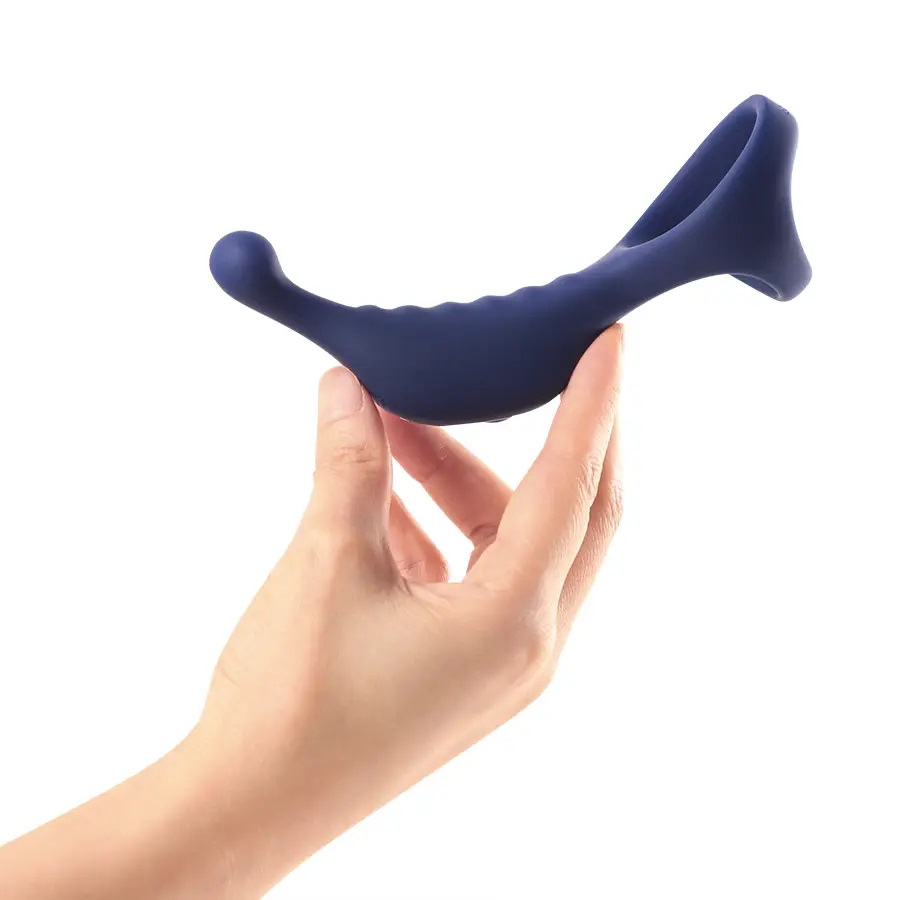 Arosum Underquaker provides 3 angles for different body stru... Arosum - Underquaker Vibro Ring w Tickler - Blue photo-2