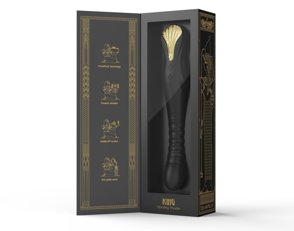 KING applies ZALO's breakthrough PowerThrust technology, org... Zalo - King APP Thrusting Vibrator - Obsidian Black photo-15