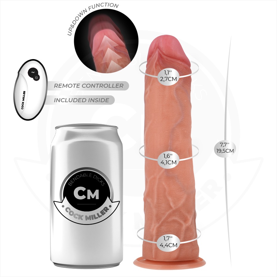 The COCK MILLER 19.5 cm with thrusting function is a latest ... Cock Miller - 19.5cm Realistic Thrusting Dildo - Flesh photo-7