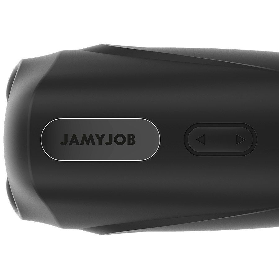 A durable gel silicone outer shell encloses two powerful vib... Jamyjob - Rechargeable Head Stroker - Black photo-7