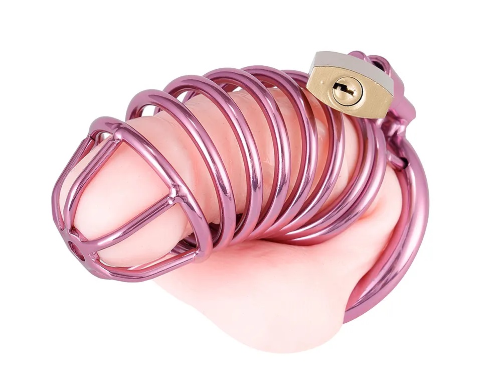 Penis lock toy for sexual bondage gear with 3 rings
Materia... MT - Metal Chastity Cage w 3 Rings - Purple photo-8