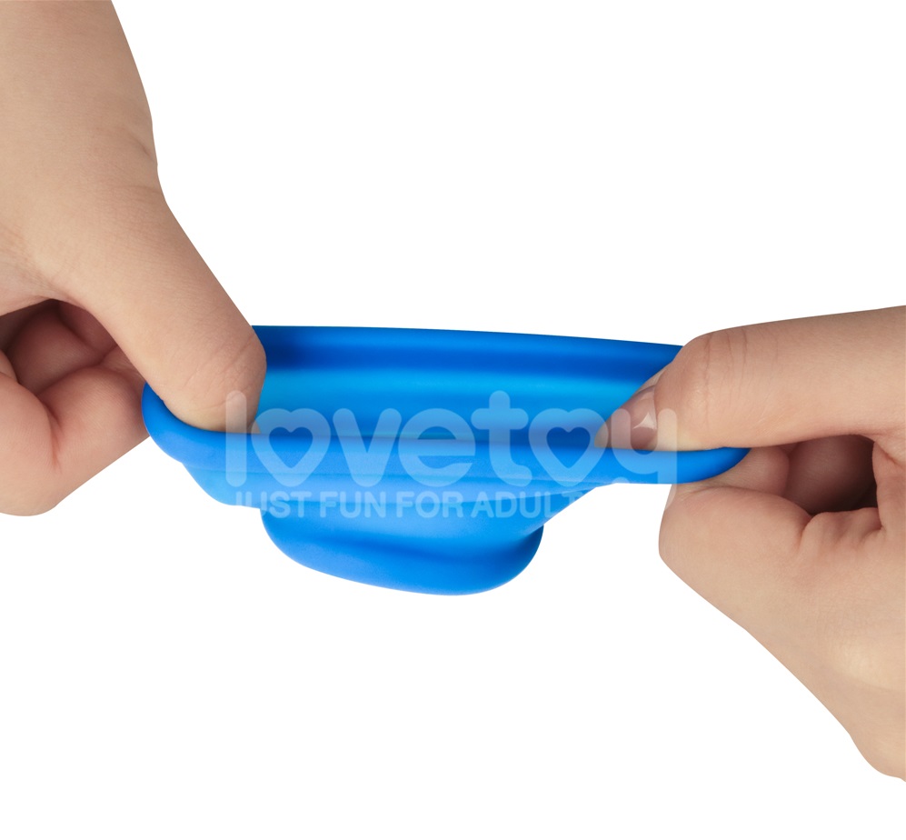 Explore the comfort and pleasure of the Tapered Squeeze Stre... Lovetoy - Pinnacle Pro Tapered Squeeze Stretcher - Blue photo-4