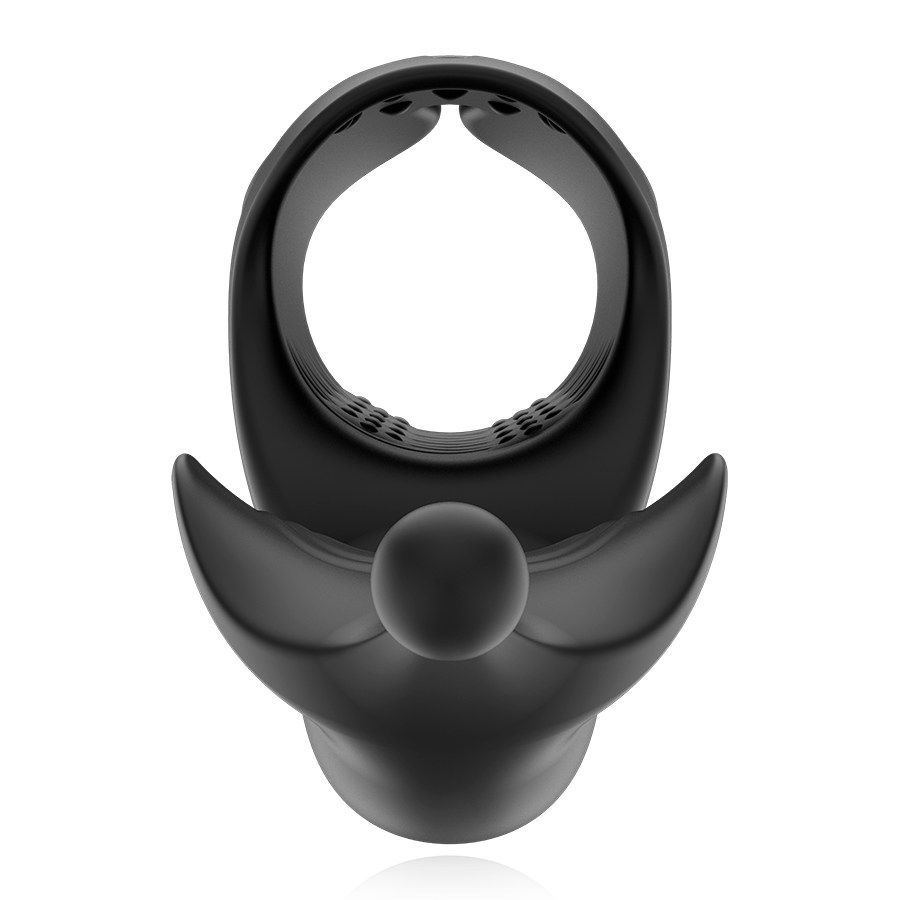 A durable gel silicone outer shell encloses two powerful vib... Jamyjob - Rechargeable Head Stroker - Black photo-3
