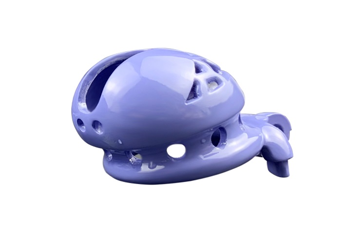 Cage high: 43mm &nb... FAAK - Resin Chastity Cage 107 - Blue photo-3