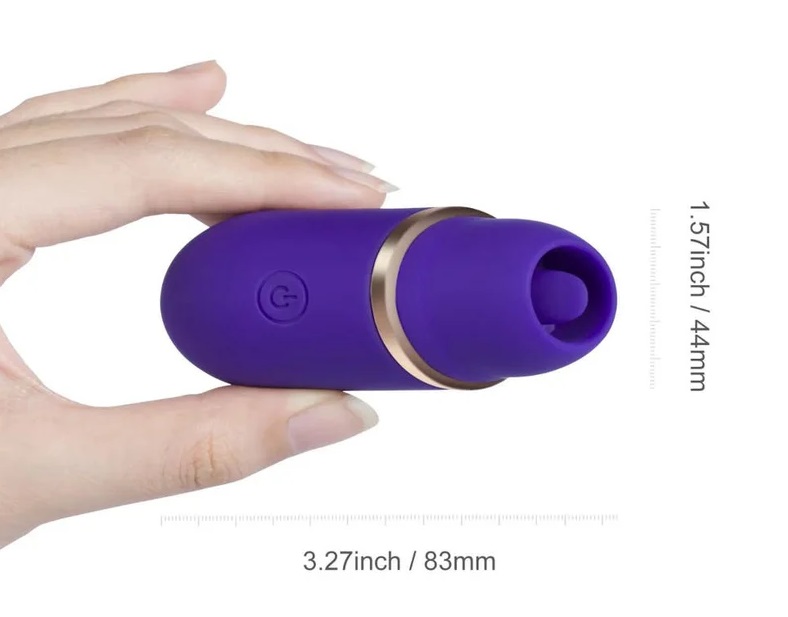 Never has a sex toy been so petite, so pretty, and so practi... Honey Play Box - Abby Mini Licking Vibrator - Purple photo-4