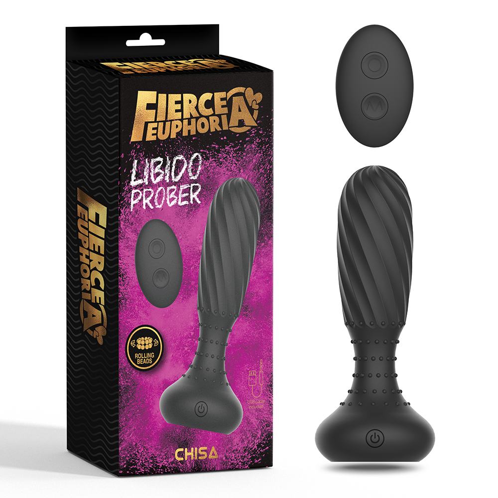 10 Rotating Modes,10 Vibrating Modes, Rolling Beads, Wireles... Chisa - Libido Prober Anal Vibe - Black photo-4