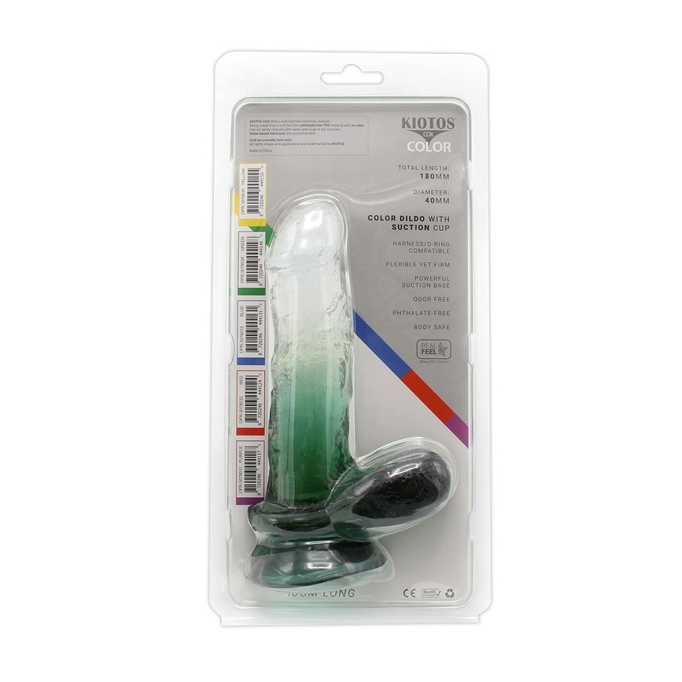 This special transparent dildo has an amazing color mix and ... Kiotos - Realistic Dildo 07 - Green photo-10