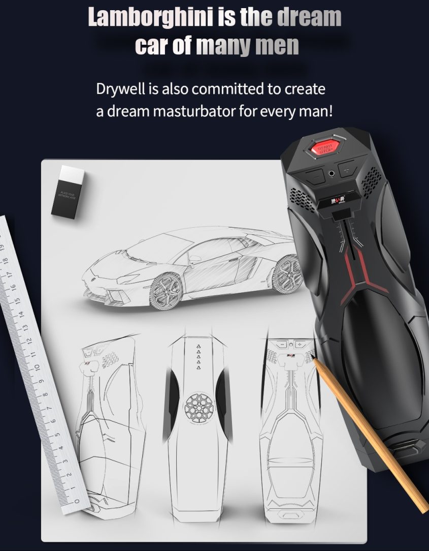 Lamborghini is the dream car of many men. Drywell is committ... Drywell - Lamborghini Auto Masturbator - Black photo-7