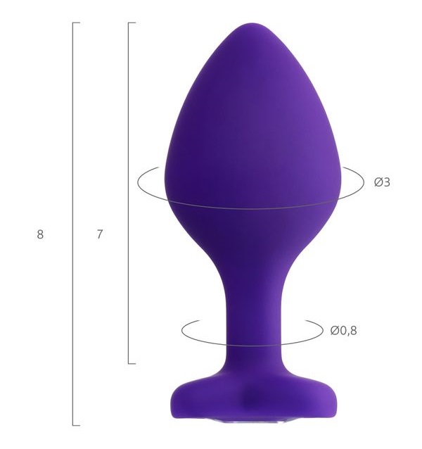 Romantic toy with a heart is a true declaration of love! Thi... ToDo - Diamond Heart Anal Plug M - Purple photo-7