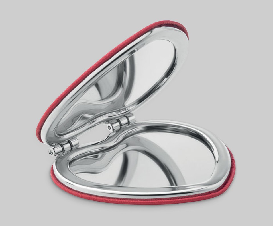 Heart-shaped compact mirror is a wonderful and unique access... Obsessive - Mirror Heart - Red photo-2