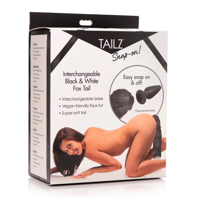 Tailz Snap-Ons are crafted for true animal roleplay enthusia... Tailz - Snap-On Fox Tail - Black/White photo-6
