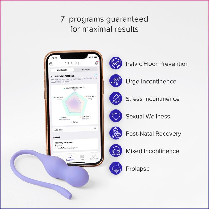 Perifit Care+ presents the new powerhouse for revolution... Perifit - Pelvic App Controlled Balls - Lilac photo-5