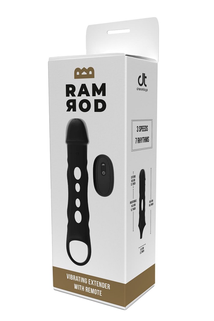 Ramrod’s Vibrating Extender provides extra length and extra ... Dreamtoys - Ramrod Vibro Extender - Black photo-8