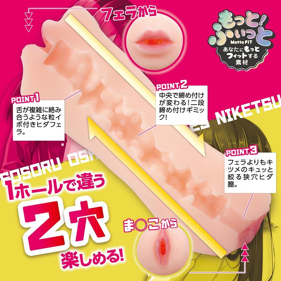 A mini version of the 2-hole series that allows you to enjoy... Motto Lab - Niketsu Mini Superb Masturbator photo-4