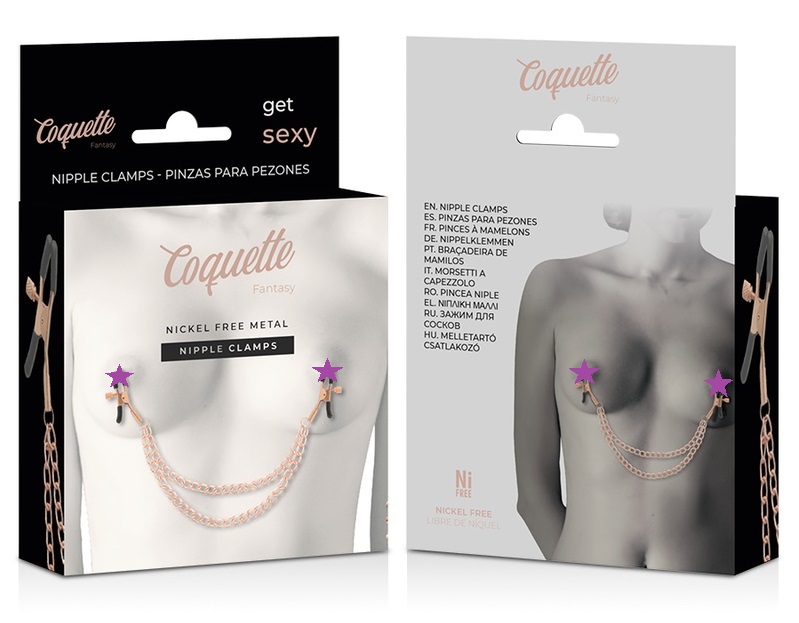 COQUETTE CHIC DESIRE FANTASY. Features the sturdy and stimul... Coquette - Chic Desire Nipple Clamps - Gold photo-5