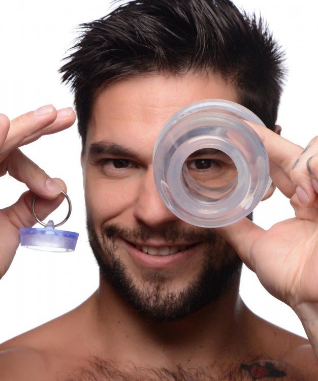 Stretch them open wide and plug them up how you wish! With t... Master Series - Ass Bung Hollow Anal Dilator XL - Clear photo-3