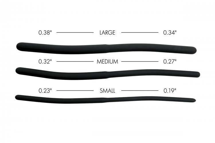 The silicone sounds are soft, flexible, and gentler than met... Mistress - Urethral Sound Trainer Set - Black photo-5
