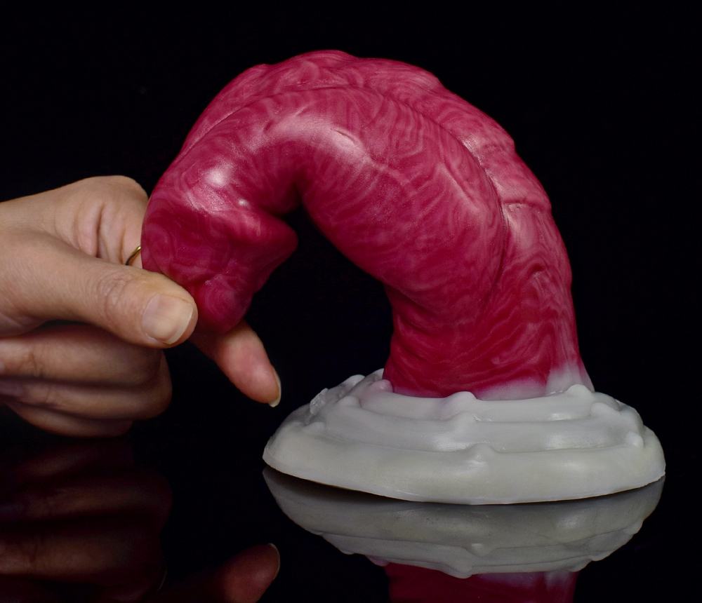 Realistic glans, extra thick dildo / butt plug. Soft and com... FAAK - Thick Glans Dildo - Hellfire photo-2