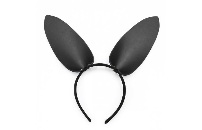 Unleash your playful side with these PU leather rabbit ears ... Kiotos - Bunny Ears Headband - Black photo-7