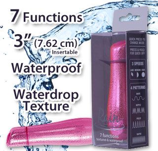 From the creative minds at PowerBullet comes the next evolut... Rain - 3'' Textured 7 Function Bullet - Pink photo-7