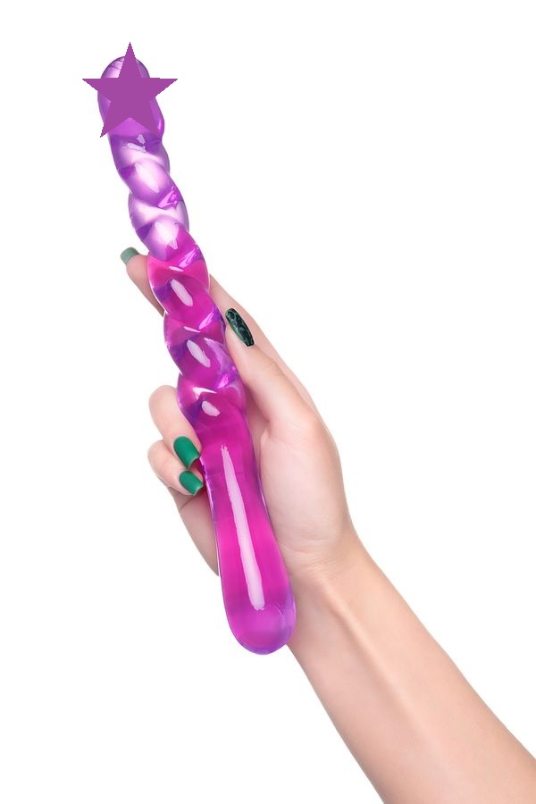 Tanza double-sided dildo is an interesting toy that opens up... A-Toys - Tanza Double Dildo - Purple photo-2
