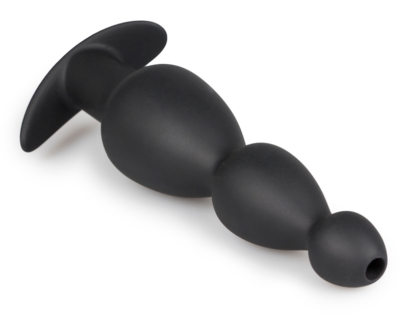This black butt plug from the Sinner Gear collection is holl... Sinner Gear - Long Hollow Butt Plug - Black photo-2