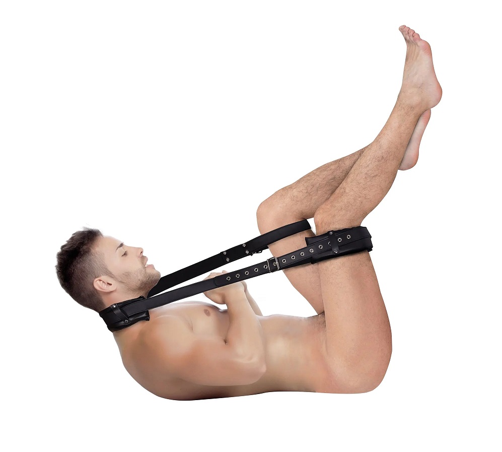 Seeking for more pleasure between you and your partner? Made... Ouch - Padded Thigh Sling w Adjustable Straps - Black photo-3