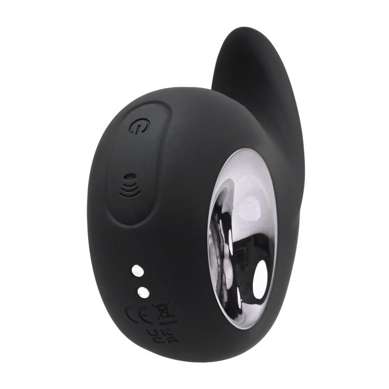 The circle is complete with Ring My Bell. This ring-shaped t... Playboy - Ring My Bell Vibrator - Black photo-3