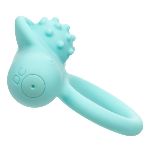 The Silicone Rechargeable Nubby Lover's Delight mixes 12 int... CEN - Nubby Lovers Vibro Ring - Blue photo-5