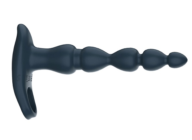 Unlock extraordinary pleasure with ELIXER, the beaded double... ToyJoy - Elixer Vibro Penetrator - Blue photo-4
