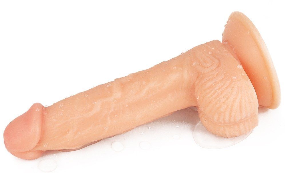 Explore every inch of The ultra Soft dude dildo .Satisfy you... Lovetoy - 8" The Ultra Soft Dude - Flesh photo-9