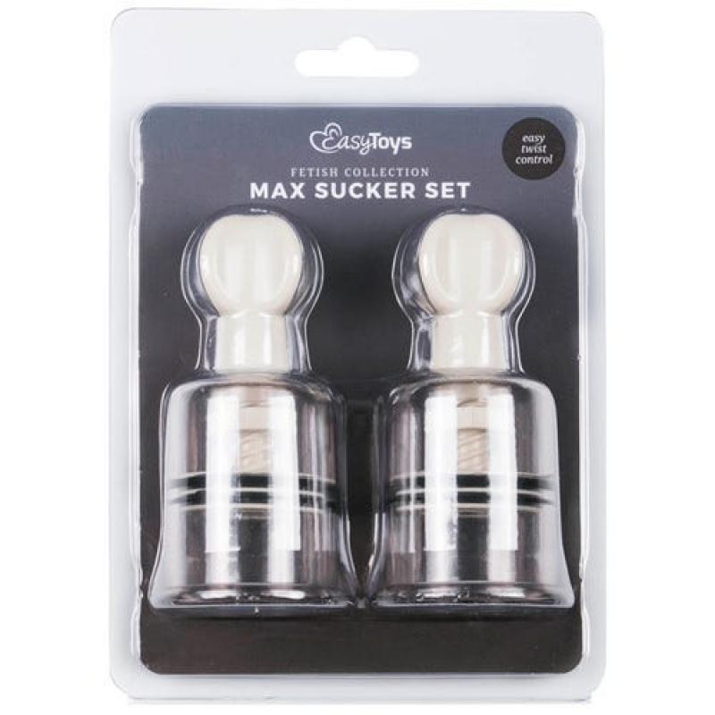 This set of nipple suckers is made especially to make your n... Easytoys - Nipple & Clit Suckers 2pcs M - White photo-4