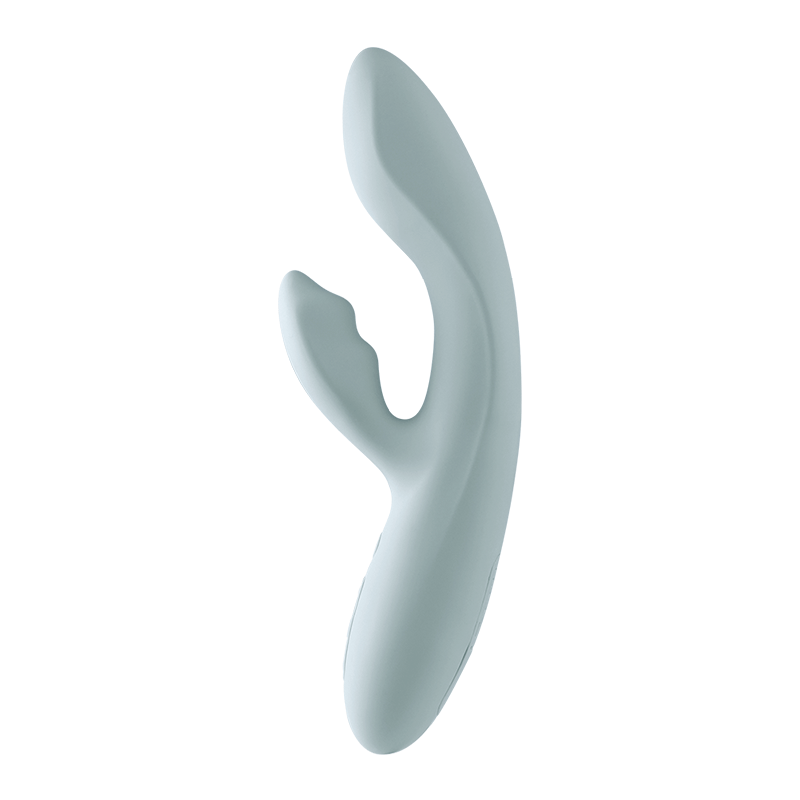 Chika features a cushioned head shaped to press against your... SVAKOM - Chika APP Rabbit Vibrator - Turquoise Grey photo-3