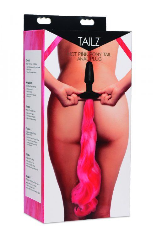 Enjoy hot equine action in a fun, flirty color with this smo... Tailz - Pony Tail Anal Plug - Hot Pink photo-4