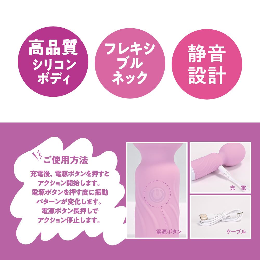 Compact size massager made of high-quality silicone material... T-Best - Love Den Mini Massager - Purple photo-3