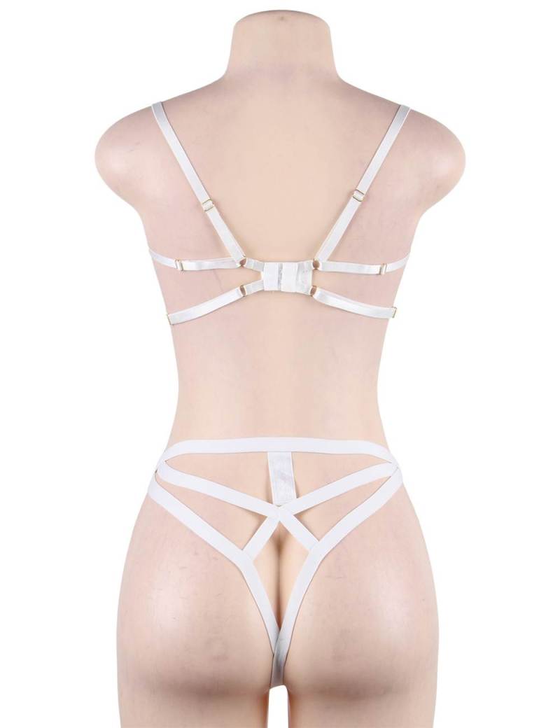 Elegant Embroidery Fashion Bra Set with Underwire
Material&... Ohyeah - Embroidery Underwire Set - White - XL photo-7