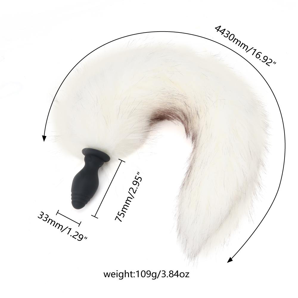 The Tail Butt Plug features its vibrating silicone plug in d... MT - Vibro Tail Plug - White photo-9