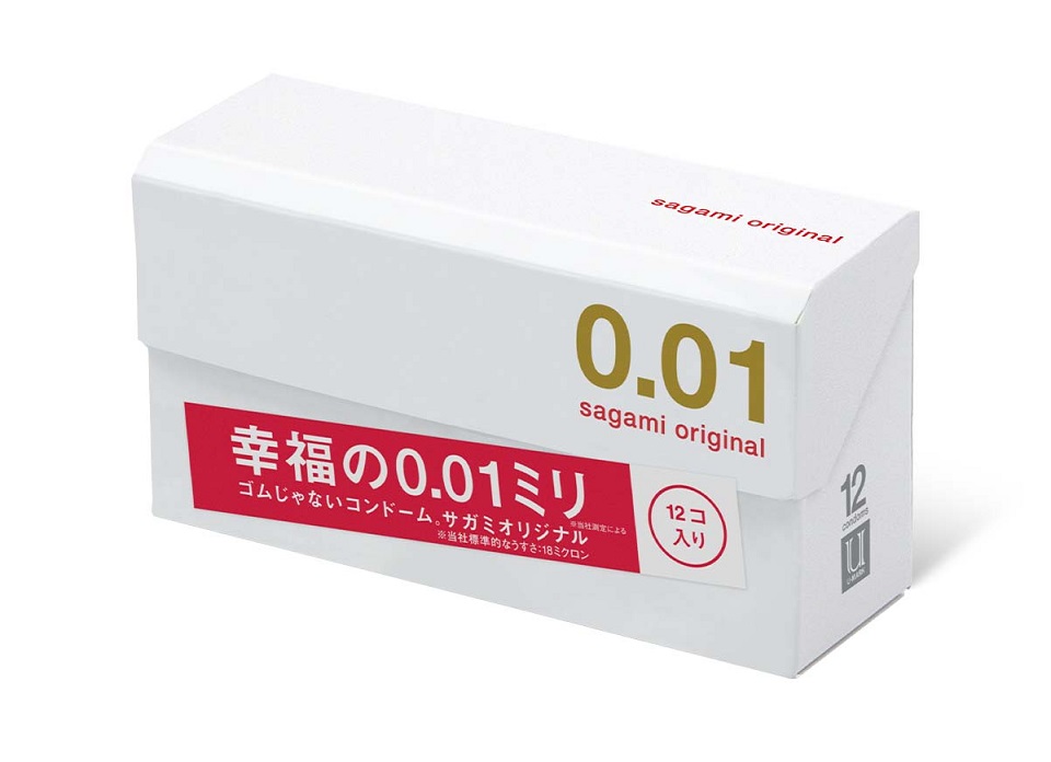 Sagami Original 0.01 is a mere 0.018mm* thick, a thinness ac... Sagami - Original 0.01 - 12's Pack photo-5