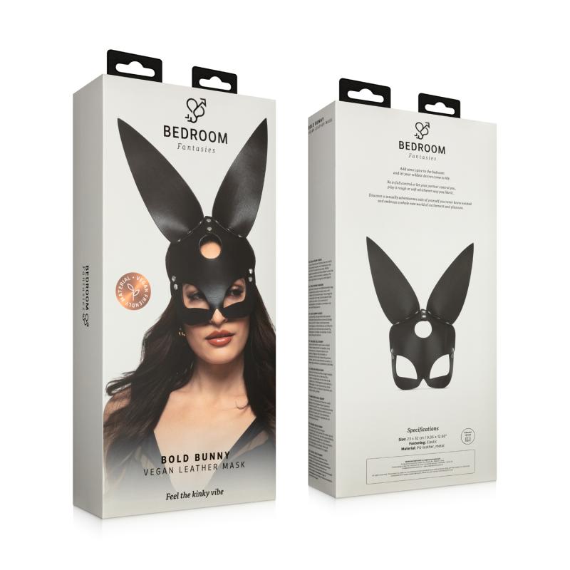 Add a touch of excitement to any scenario and complete your ... Bedroom Fantasies - Bold Bunny Mask - Black photo-6