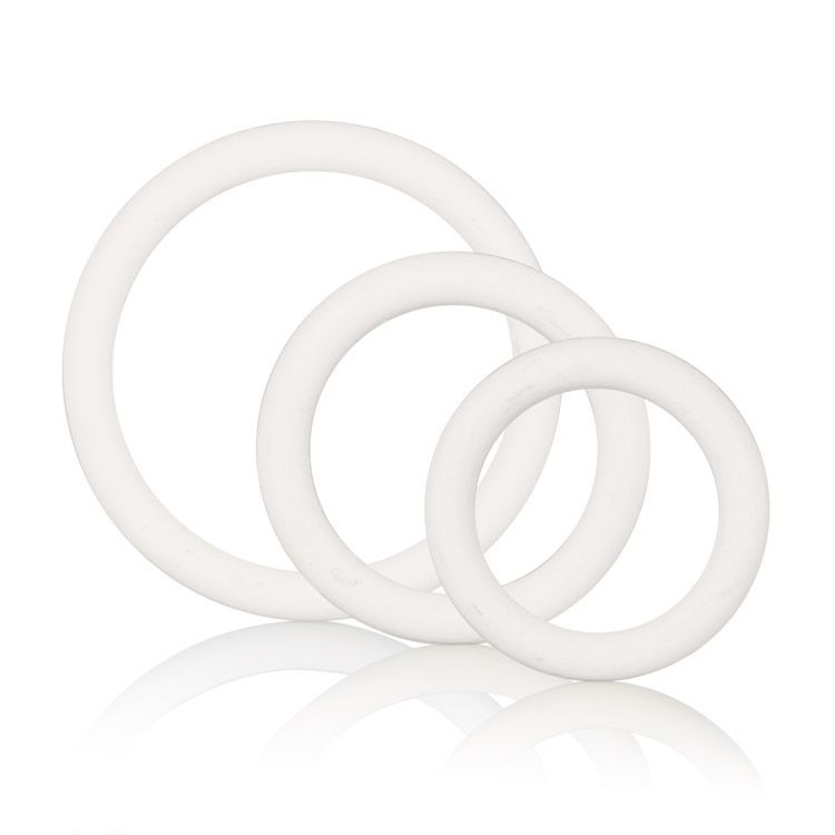 Enhance your erotic sensual satisfaction and performance wit... CEN - Rubber Ring - 3 Piece Set - White photo-3