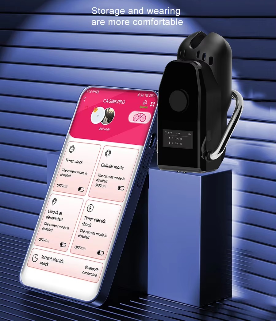 Introducing the Smart CAG·INK Pro Cellmate 3 Chastity Cage: ... QIUI - 3.0 App-Control Chastity Device S - Black photo-2