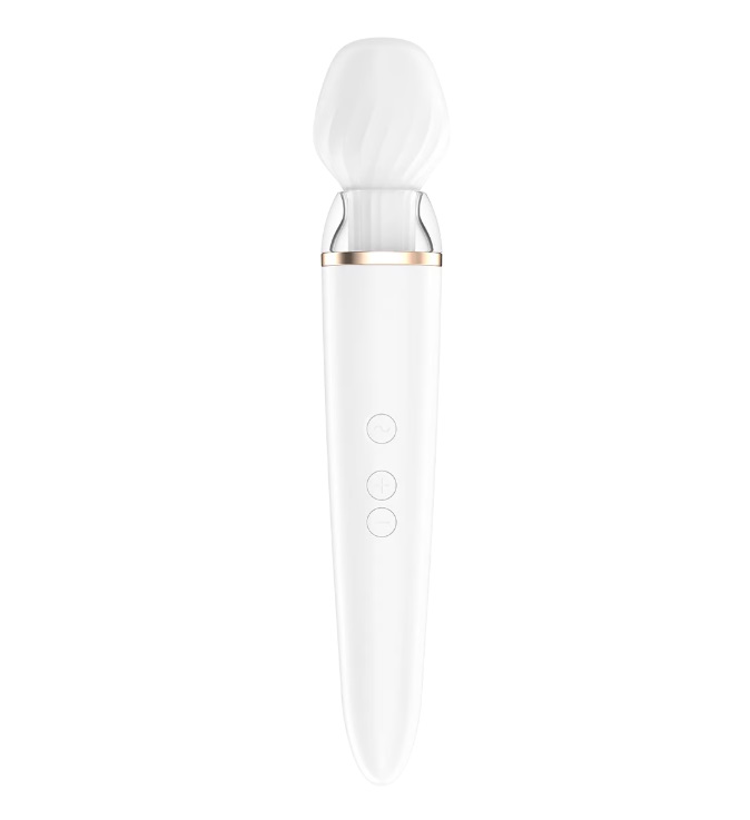 Double Wand-er is meant to help you explore your body with c... Satisfyer - Double Wand-er APP Massager - White photo-3