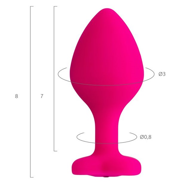 Romantic toy with a heart is a true declaration of love! Thi... ToDo - Diamond Heart Anal Plug M - Pink photo-8