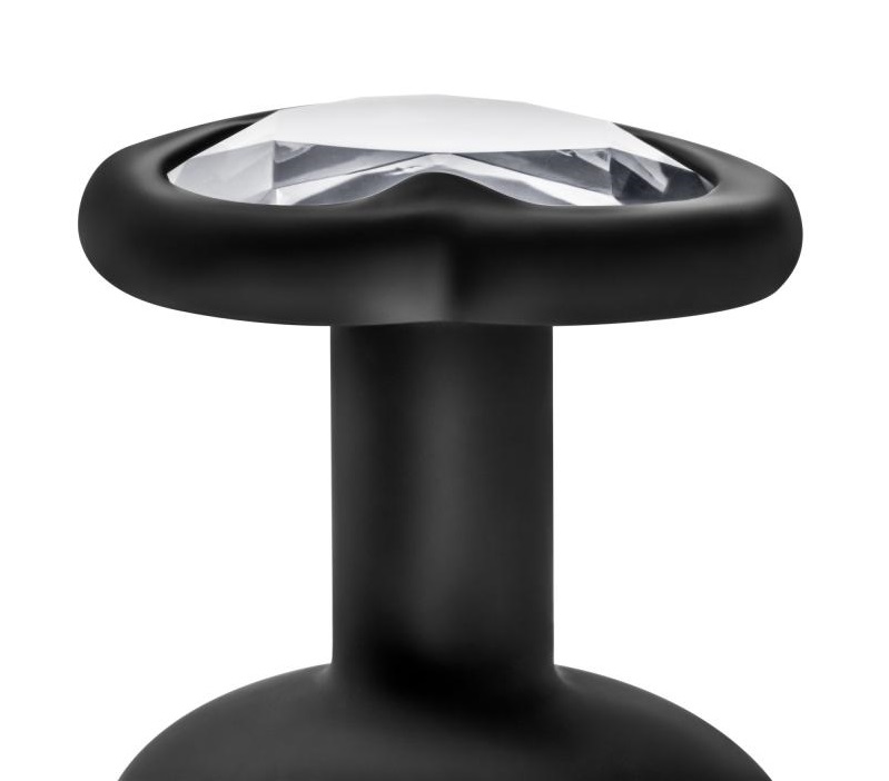 Booty play just got pretty with this sweet Temptasia Bling P... Temptasia - Bling Anal Plug M - Black photo-4